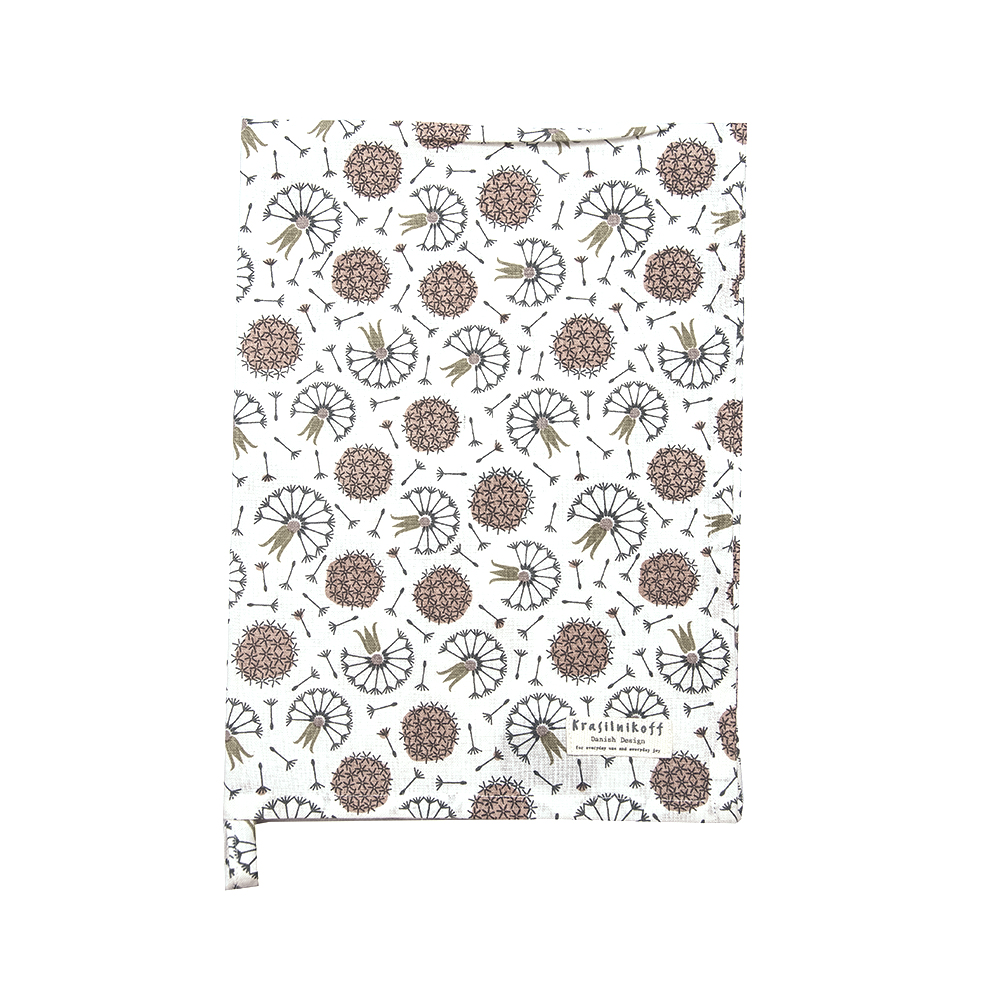 Krasilnikoff Geschirrtuch Pusteblume - Rose 