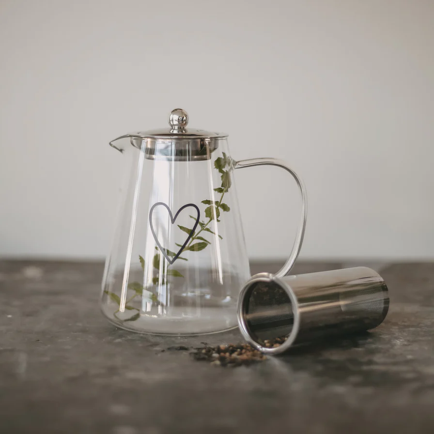 Eulenschnitt Teekanne Herz 