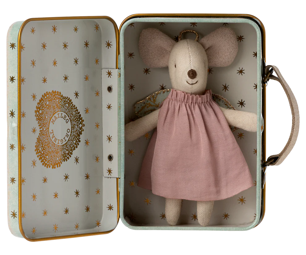 Maileg Engelsmaus / Schutzengel im Koffer - Kleine Schwester 