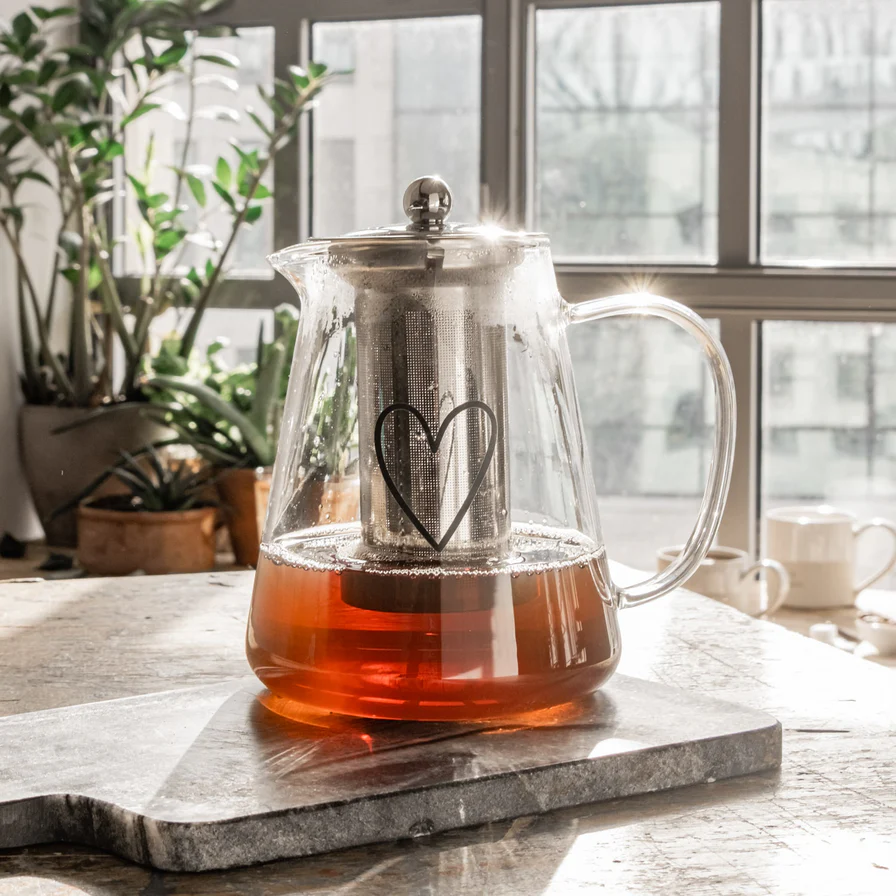 Eulenschnitt Teekanne Herz 