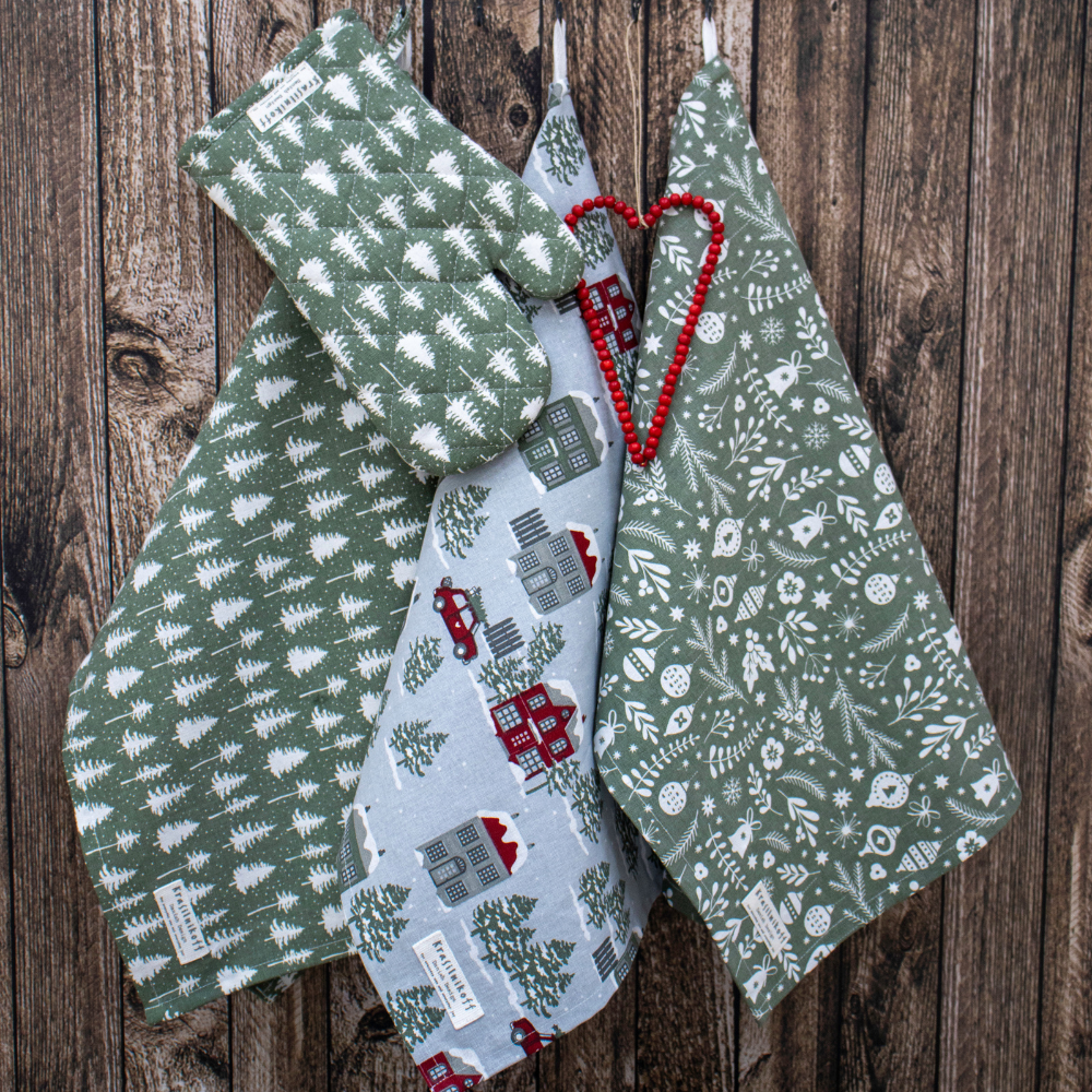 Krasilnikoff Geschirrtuch DRIVING HOME FOR CHRISTMAS - CAR