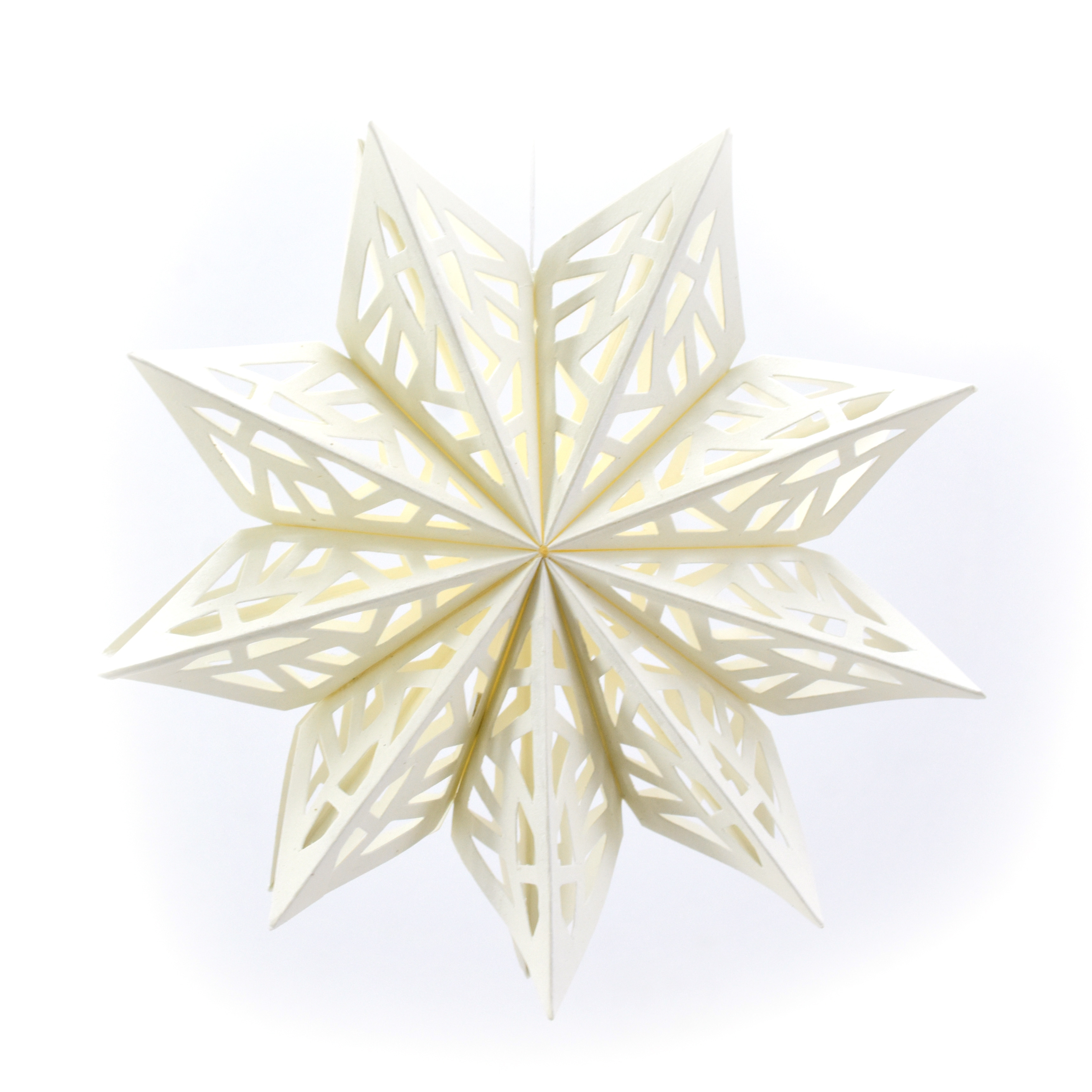 ONLY NATURAL - PAPIER SCHNEEFLOCKE ZUM HÄNGEN - WEISS - DURCHMESSER 45 cm