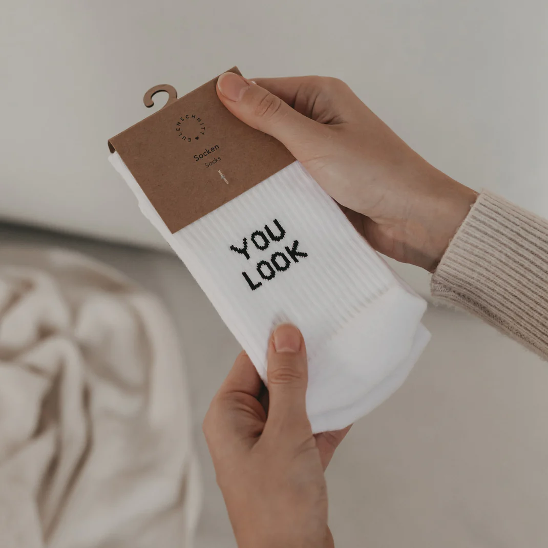 Eulenschnitt  Socken You look nice today