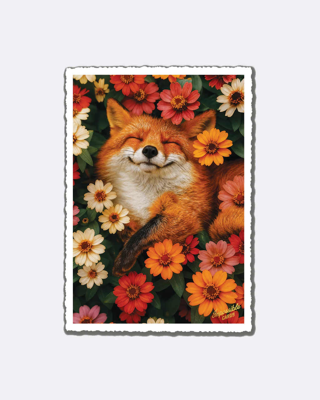 ChicMic Impossible Postkarte - Fuchs und Blumen