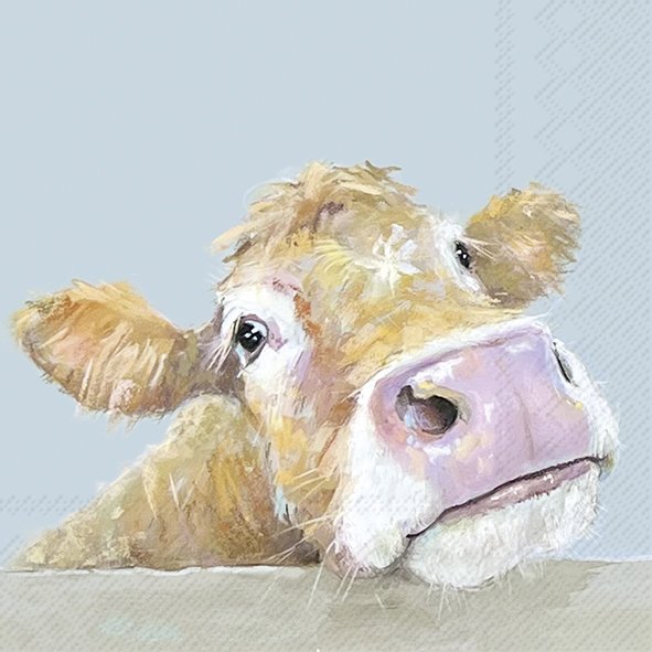 Ideal Home Range - LUNCH SERVIETTEN MIT KUHMOTIV -  COW BELLA